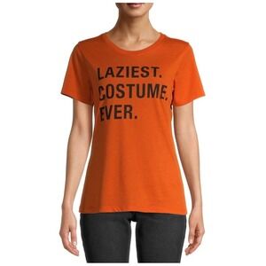 Way To Celebrate Women's Laziest Costume T-Shirt Orange Medium